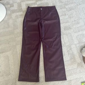 BRAND NEW purple leather pants from Garage!!!